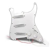 Pickup Per Battipenna Per Chitarra Elettrica Battipenna Per Chitarra Precablato SSS Multicolore Mini Humbucker Chitarra Elettrica Caricata Precablata Per Chitarra Stile ST(White 9)