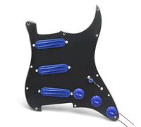 Pickup Per Battipenna Per Chitarra Elettrica Battipenna Precablato SSS | D Mini Humbucker Chitarra elettrica 9K/9K/9K Scratchplate precablato caricato Nero(Deep blue-BK guard)
