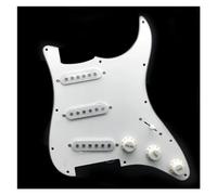 Pickup per battipenna per chitarra elettrica Parti Pickup Per Chitarra Elettrica Alnico A Bobina Singola Pickup Caricati Precablati 11 Fori SSS Rosso/Bianco P Accessori Per Chitarra Bianca(Color:W)