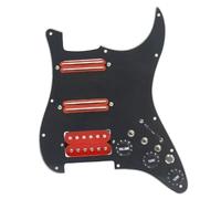 Pickup per battipenna per chitarra elettrica Parti SSH Battipenna Per Chitarra Cablaggio Caricato Interruttore Di Silenzio Precablato Chitarra Elettrica ST Pickup A Doppia Bobina Nero (Color : 5)