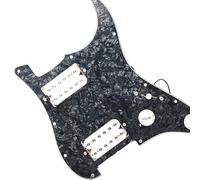 Pickup per battipenna per chitarra elettrica Parti ST/SQ Battipenna Per Chitarra Elettrica A Doppia Bobina Coperchio Anteriore Gruppo Circuito Pannello Nero Striscia Pickup Bianca