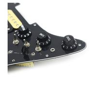 Pickup Per Battipenna Per Chitarra Elettrica SSH Per Mano Sinistra Con Convertitore Di Silenzio / 3.5 Cablaggio Di Uscita Pickup Precablato Caricato Nero Bianco (Color : Bk with 3.5 jack)