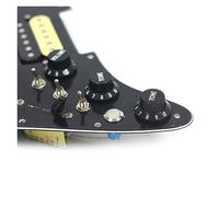 Pickup Per Battipenna Per Chitarra Elettrica SSH Per Mano Sinistra Con Convertitore Di Silenzio / 3.5 Cablaggio Di Uscita Pickup Precablato Caricato Nero Bianco (Color : Bk with converter)