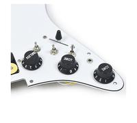 Pickup Per Battipenna Per Chitarra Elettrica SSH Per Mano Sinistra Con Convertitore Di Silenzio / 3.5 Cablaggio Di Uscita Pickup Precablato Caricato Nero Bianco (Color : White with 3.5 jack)