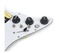 Pickup Per Battipenna Per Chitarra Elettrica SSH Per Mano Sinistra Con Convertitore Di Silenzio / 3.5 Cablaggio Di Uscita Pickup Precablato Caricato Nero Bianco (Color : White with converter)
