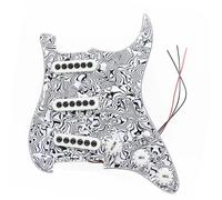 pickup per battipenna pre-cablato Battipenna Pickup Precablato Caricato A 3 Strati Colore Zebra Nero Bianco Per Sostituzione Chitarra Elettrica ST(SSS)