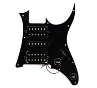 pickup per battipenna pre-cablato Circuito Battipenna Per Chitarra Elettrica Set Completo Pickup HSH Bianco Doppio Singolo Doppio A Tre Strati Con Interruttore(Bk)