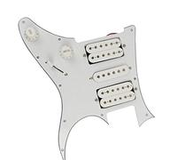 pickup per battipenna pre-cablato Circuito Battipenna Per Chitarra Elettrica Set Completo Pickup HSH Bianco Doppio Singolo Doppio A Tre Strati Con Interruttore(W)