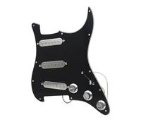 pickup per battipenna pre-cablato Per Battipenna Per Chitarra Elettrica ST SSS Silver Pickup E 11 Fori Per Viti Precablati Caricati(Bk)