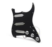 pickup per battipenna pre-cablato Per Battipenna Per Chitarra Elettrica ST SSS Silver Pickup E Battipenna Precablato Caricato(Bk)