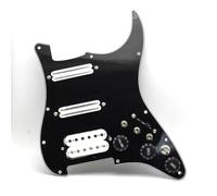 Pickup Per Battipenna Pre-cablato Set Battipenna Per Chitarra Elettrica SSH | Cablaggio precablato caricato e interruttore di silenzio Pickup a doppia bobina ST(Black with White)