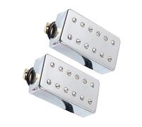 pickup per chitarra 1/2 PzPickup Humbucker A Doppia Bobina A 12 Fori Per Chitarra Elettrica Argento (Color : Neck and Bridge)