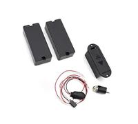 pickup per chitarra 1 set Pickup attivo di tipo chiuso sigillato a 4 corde nero, montaggio a 2 fori con custodia per batteria