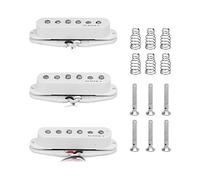 Pickup per Chitarra 3 Pezzi Pickup per Chitarra Singola, Set di Bobine di Accessori per Pickup per Chitarra Elettrica Alnico 5 Sostituzione di Accessori Magnetici GMB137 (WHITE)