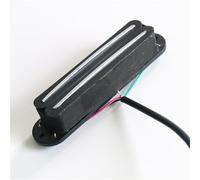 Pickup per chitarra a doppia traccia piccolo pickup per chitarra doppio a basso rumore tono pulito e sensibile può essere tagliato singolo Pickup-Set Chitarra Elettrica(Black)