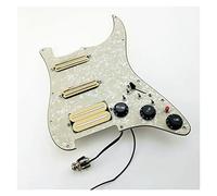 Pickup Per Chitarra A Doppio Condensatore Giallo Dual Track Pickup SSH Humbucker Pickguard Adatto Per For ST Chitarra Parti di ricambio per chitarre