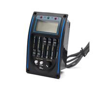 Pickup Per Chitarra Acustica A 5 Bande EQ Preamplificatore Sintonizzatore LCD Sistema Di Equalizzazione Pickup Piezoelettrico Colore Blu (Color : 5 Bands)