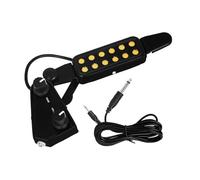 Pickup per Chitarra Acustica Magnetico Volume Regolabile | Nero, Abs e Metallo, Cavo Incluso, Attacco Facile, Suono Chiaro per Folk e Classica
