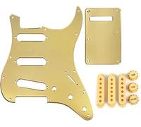 Pickup per Chitarra Acustica, Pickguard Set precablato di 11 fori SSS for chitarra elettrica Pickguard Back Plate Pickup Covers 50/52 / 52mm Manopole Tip