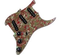 Pickup per Chitarra Acustica, Pickup for chitarra SSS Alnico 5 Pickup Loaded Pickguard con copri pickup neri Parti di ricambio for chitarra(08)