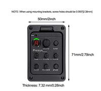 Pickup per Chitarra Acustica, Preamplificatore Acustico Pickup Acustico per Chitarra con Display LED Presys Blender Piccole Tuner EQ i Loro Strumenti Fuori Dalla Scatola (BLACK)