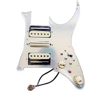 Pickup per Chitarra Acustica, Precablato HSH Silver Mirror Pickguard Pickup Convertitore a 7 vie 20 Multifunzione for LP Pickguard precablato