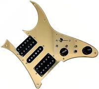 Pickup per Chitarra Acustica, Set di battipenna for chitarra a specchio dorato precablato, pickup magnetici Alnico 5 neri multifunzione for parti di ricambio for chitarra for chitarra RG