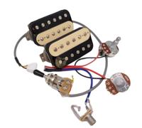 Pickup per chitarra Classic 57/57+ Humbucker Bridge e Neck Pickup 2C con cablaggio 1V1T per parti di chitarra stile Les Paul (zebra)