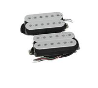Pickup Per Chitarra Elettrica 2 Pezzi Di Pickup Humbucker Per Chitarra Elettrica In Ceramica Pickup Al Manico E Al Ponte Parti Per Chitarra A 4 Fili(White)