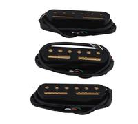 Pickup Per Chitarra Elettrica 3 Pezzi Giallo 48/50/52mm Single Coil Pickup Per Chitarra Elettrica Humbucker(Black)