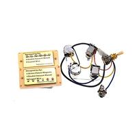 Pickup per chitarra elettrica 4C Pickup humbucker con cablaggio per la chitarra Epiphone/Gibson Pickups Set per Chitarra Elettrica(Golden Yellow ring)
