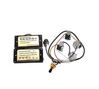 Pickup per chitarra elettrica 4C Pickup humbucker con cablaggio per la chitarra Epiphone/Gibson Pickups Set per Chitarra Elettrica(Golden Black ring)
