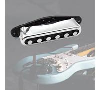 Pickup per chitarra elettrica a bobina singola Strumento musicale Sostituzione delle parti della chitarra pickup al ponte del manico universale facile da installare Pickup Strumento Chitarra(Argent)