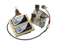Pickup per chitarra elettrica Alnico 5 Pickup Humbucker Probicker Push/Pull Cablaggio per For Gibson Pickups Set per Chitarra Elettrica(Chrome YE Frame)