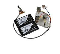 Pickup per chitarra elettrica Alnico 5 Pickup Humbucker Probicker Push/Pull Cablaggio per For Gibson Pickups Set per Chitarra Elettrica(Chrome BK)