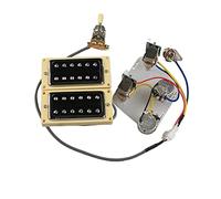 Pickup per chitarra elettrica Alnico 5 Pickup Humbucker Probicker Push/Pull Cablaggio per For Gibson Pickups Set per Chitarra Elettrica(Chrome YE)