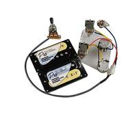 Pickup per chitarra elettrica Alnico 5 Pickup Humbucker Probicker Push/Pullo Cablaggio Pickups Set per Chitarra Elettrica(Zebra BK Frame)