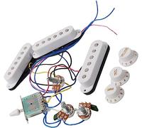 Pickup per chitarra elettrica con kit di cablaggio precablato Pickup convertitore a 5 vie per parti di chitarra elettrica Fender ST (Sss Wh)