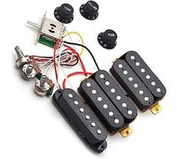 Pickup per chitarra elettrica con kit di cablaggio precablato pickup convertitore a 5 vie per parti di chitarra elettrica Fender ST (Hsh Bk)