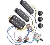 Pickup per chitarra elettrica con kit di cablaggio precablato Pickup convertitore a 5 vie per parti di chitarra elettrica Fender ST (Ssh Bk)