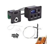 Pickup Per Chitarra Elettrica E | Preamplificatore con Sintonizzatore a 3 Bande - Preamplificatore Amplificatore per Ukulele con Schermo LCD - per Violino Acustico ed Elettrico Mandolino e Strumenti a