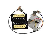 Pickup per chitarra elettrica Humbucker Pickups Neck and Bridge Pickup 4C Cablaggio Push- tiro a taglio singolo Set per la chitarra For Gibson Pickups Set per Chitarra Elettrica(Zebra Black Frame)