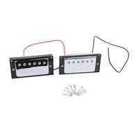 Pickup per chitarra elettrica Metal Double Coil High Output Rich Guitar Parti di chitarra Sostituzione per Hard Rock Metal Music Performance Black Frame 2 Pickups (Argento)