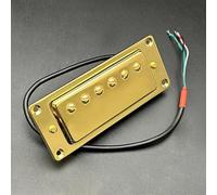 Pickup Per Chitarra Elettrica Mini Humbucker 68X29MM 6 Fori Chitarra Elettrica Pickup Coil Splitting Pickup Per Chitarra LP (Manico E Ponte Sono Universali)(Gold 1PC)