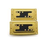 Pickup Per Chitarra Elettrica Pickup A Conchiglia In Rame A Doppia Bobina A 6 Corde A Forma Di H 72x32MM Filo Rosso Nero Oro Cromato(B+N B)