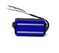 Pickup Per Chitarra Elettrica Pickup Humbucker Per Chitarra Elettrica Dual Blade Hot Rail In Ceramica A 4 Fili Con Asta In Acciaio Da 57 Mm Multicolore(Blue 1)