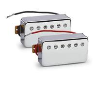 pickup per chitarra elettrica Pickup Humbuckers Al Ponte Con Manico Dorato/cromato Per Chitarra Elettrica Stile LP Pickup Guitarra Con Copertura In Ottone (Color : Neck Bridge, Size : Chrome)