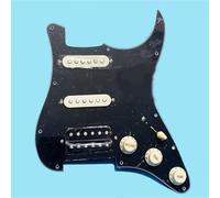 Pickup per chitarra elettrica ST AlNiCo pannello multicolore per accessori per chitarra elettrica con assemblaggio a circuito singolo e doppio Set Battipenna Pickup(Black+rice pickup)