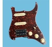 Pickup per chitarra elettrica ST AlNiCo pannello multicolore per accessori per chitarra elettrica con assemblaggio a circuito singolo e doppio Set Battipenna Pickup(Red tortoise shell+rice pickup)