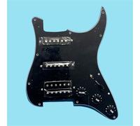 Pickup per chitarra elettrica ST AlNiCo pannello multicolore per accessori per chitarra elettrica con assemblaggio a circuito singolo e doppio Set Battipenna Pickup(Black+black pickup)